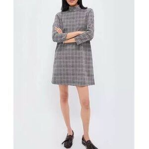 Tuckernuck Gray Plaid Long Sleeve Dress